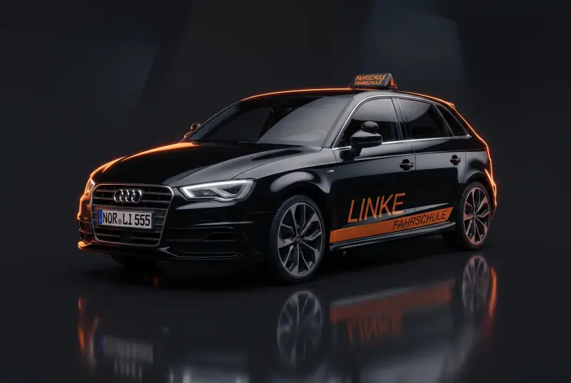 Schulungsfahrzeug A3 Sportback · LI 555 der Fahrschule Linke